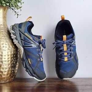 🏔 Merrell Men’s MQM Flex GORE-TEX® Hiking Shoes – Blue/Gray (J48927, Size 8)